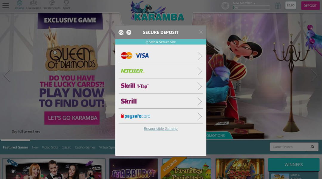 Karamba payment methods